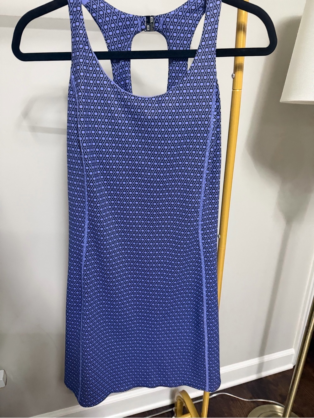 Athleta Purple Geometric Racerback Mini Dress